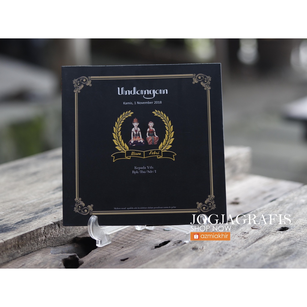 Undangan Soft Cover lipat pintu Custom Full Colour , Laminasi Doff free desain custom ( 1000pcs )