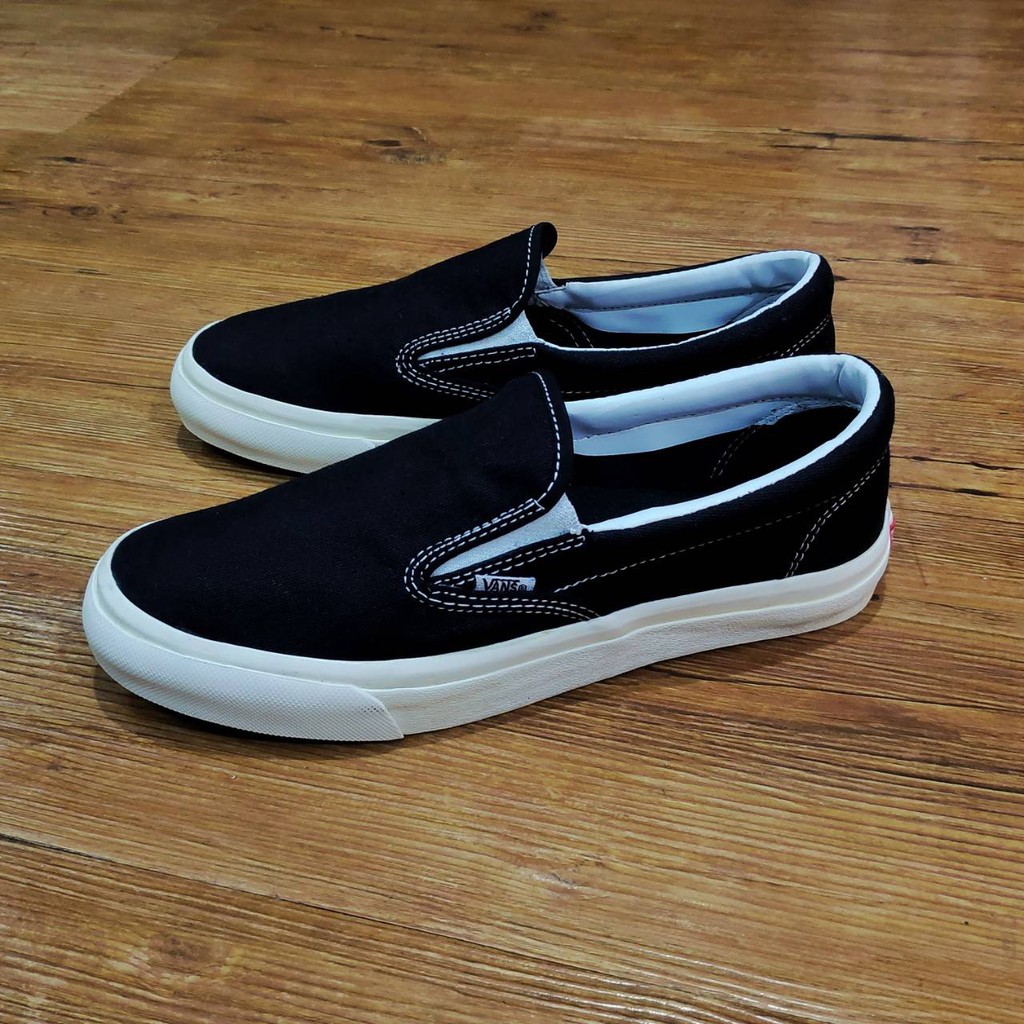 (BISA COD) SEPATU VANS SLIPON OG BLACK WHITE Vans Slip On Checkerboard Classic Sneakers