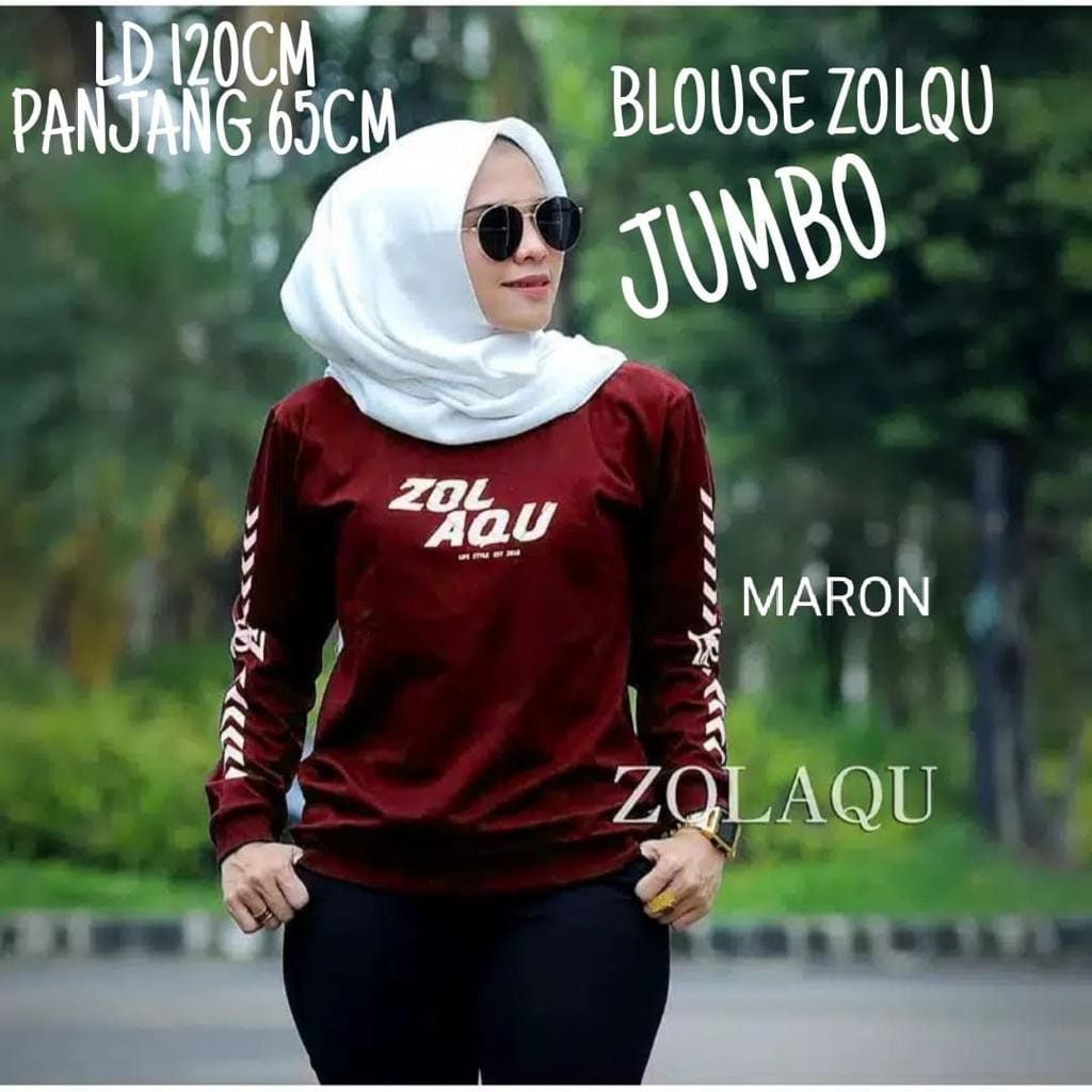 ATASAN WANITA JUMBO MUSLIM / ATASAN LENGAN PANJANG WANITA