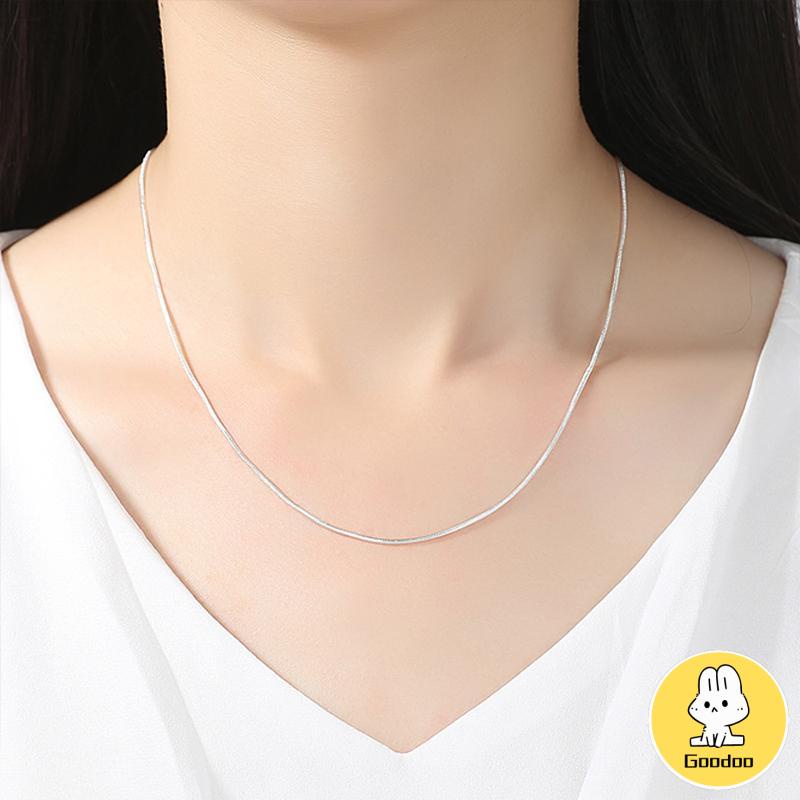 Korea Sederhana Emas Dan Perak Kalung Trendi Titanium Kalung Fashion Pria Dan Wanita Aksesoris -Doo