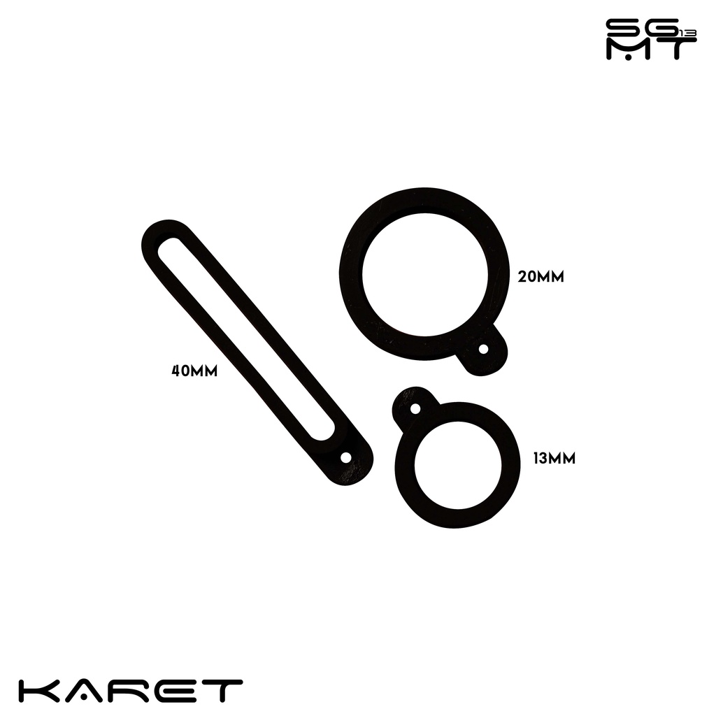 Karet Pods Vape Ukuran 13mm, 20mm, dan 40mm Warna Hitam