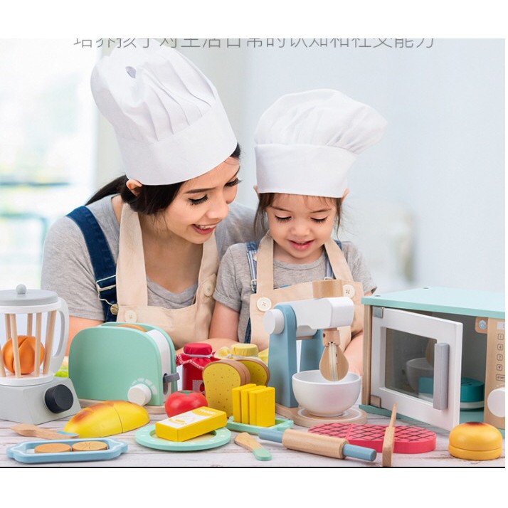 wooden kitchen toys - mainan masak2an - pretend toys