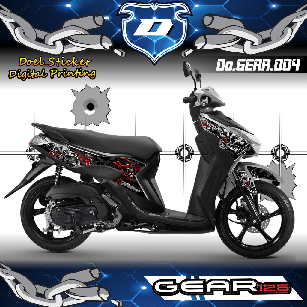 STICKER STRIPING YAMAHA GEAR 125 - STRIPING HOLOGRAM MOTOR YAMAHA GEAR 125 LIST VARIASI VENOM 004