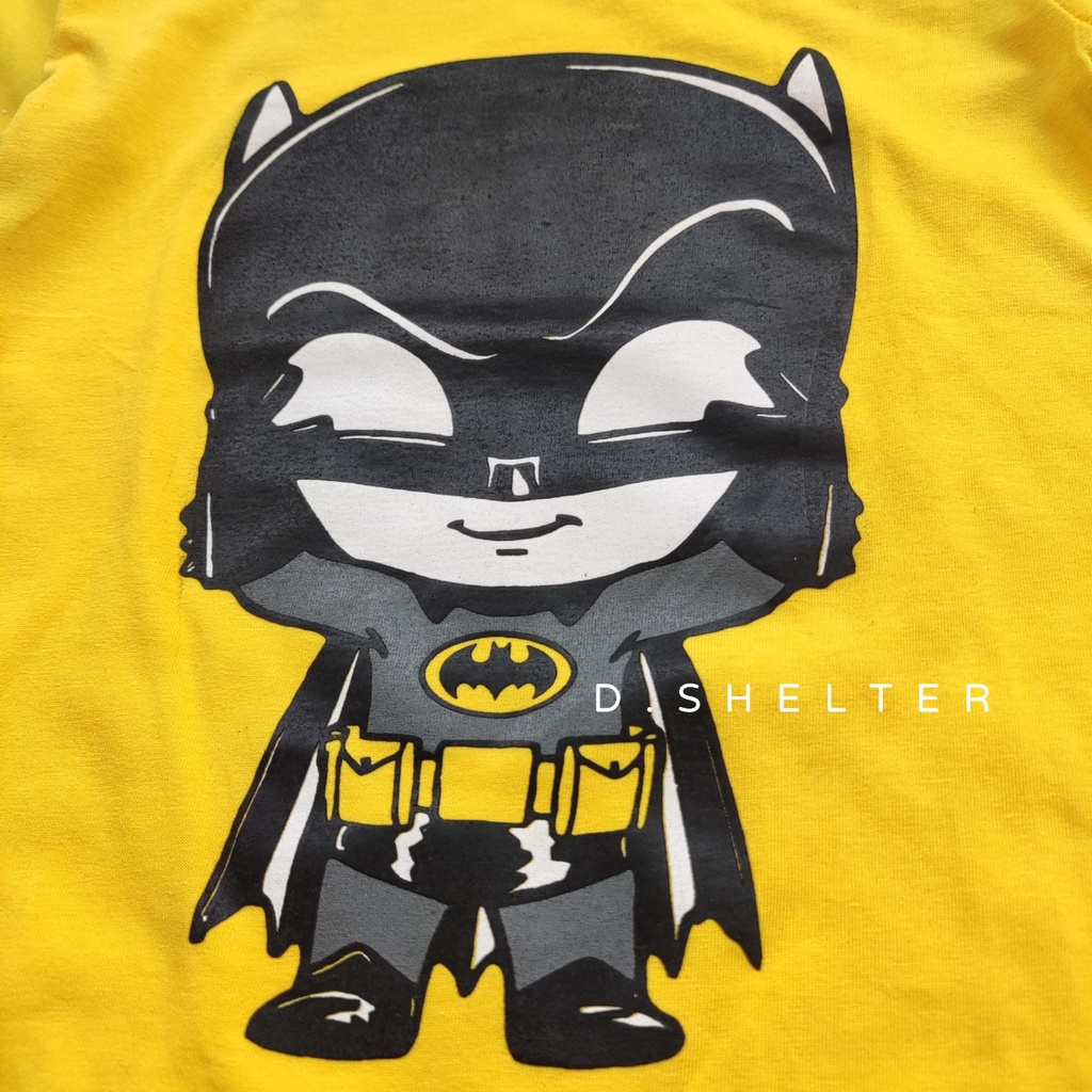 Kaos Distro Anak DEADLINE Kuning Batman/Dshelter