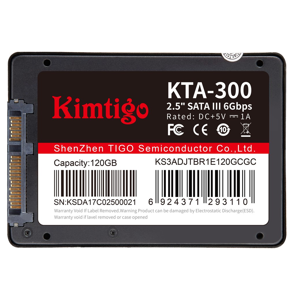 KIMTIGO KTA300 120GB GARANSI 3 TAHUN SATA III 2.5&quot; KTA-300 SSD 120 GB