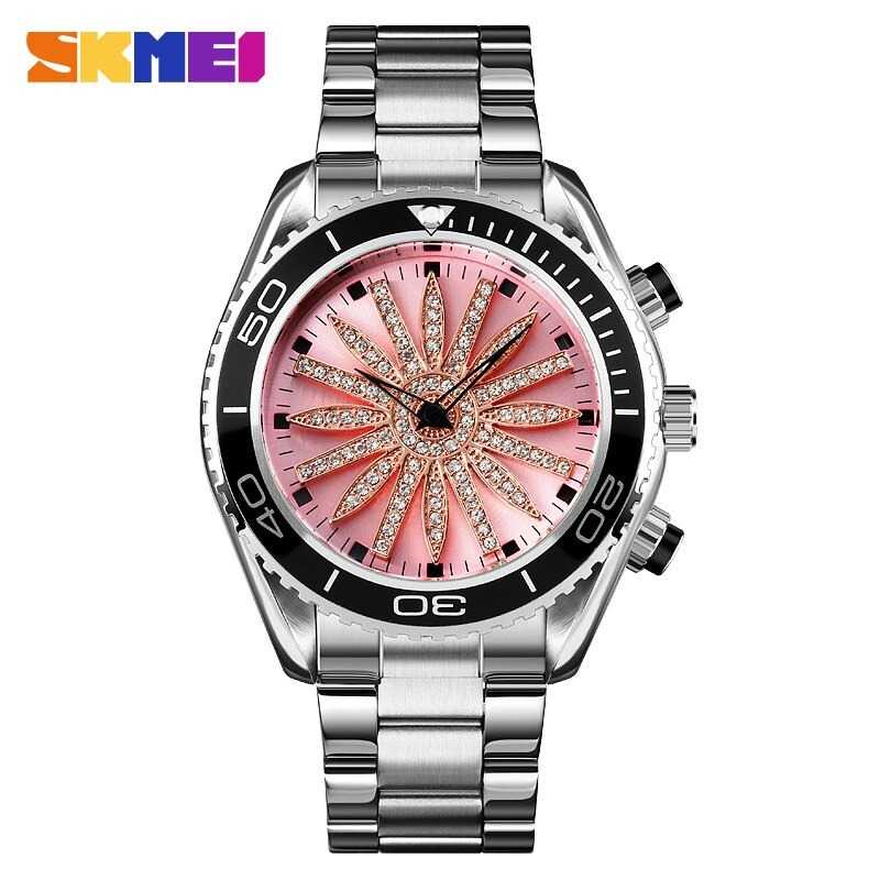 SKMEI Jam Tangan Analog Wanita  1677 Aneka warna Hitam Merah Biru Hijau kuning Titanium Gray Silver 