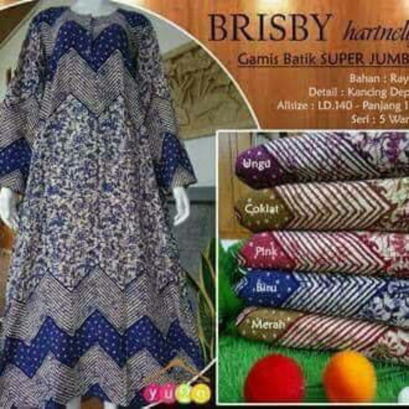 gamis batik rumahan super jumbo XXXL