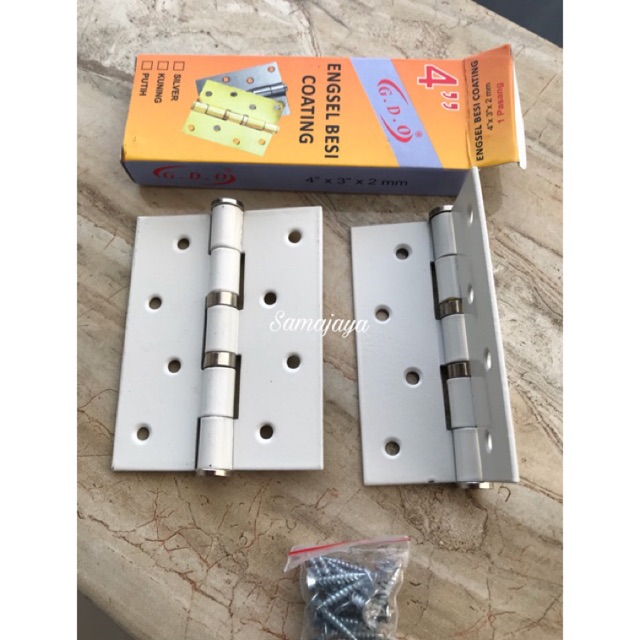 ENGSEL PINTU 4” MERK GDO. Engsel bahan besi untuk pintu kayu , pintu triplek dll