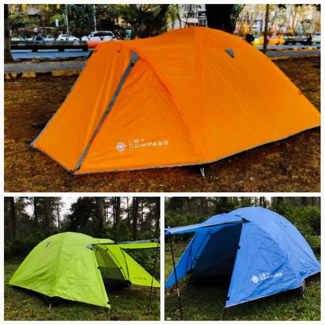 Tenda Camping kapasitas 4-5 Dobel Layer frame aloy waterproof / Tenda anti baday camping outdoor