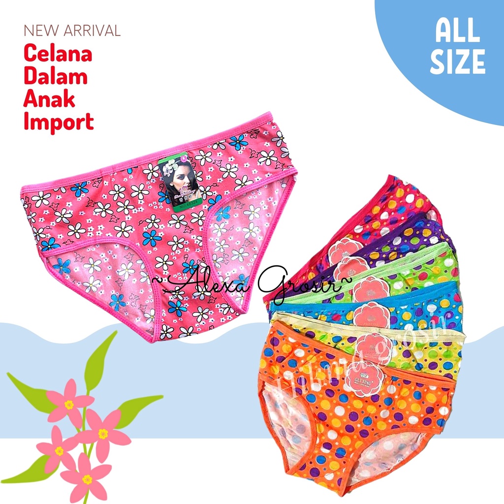 Undies / Celana Dalam Anak perempuan Impor / Celana Dalam Anak Lucu Murah motif bergambar