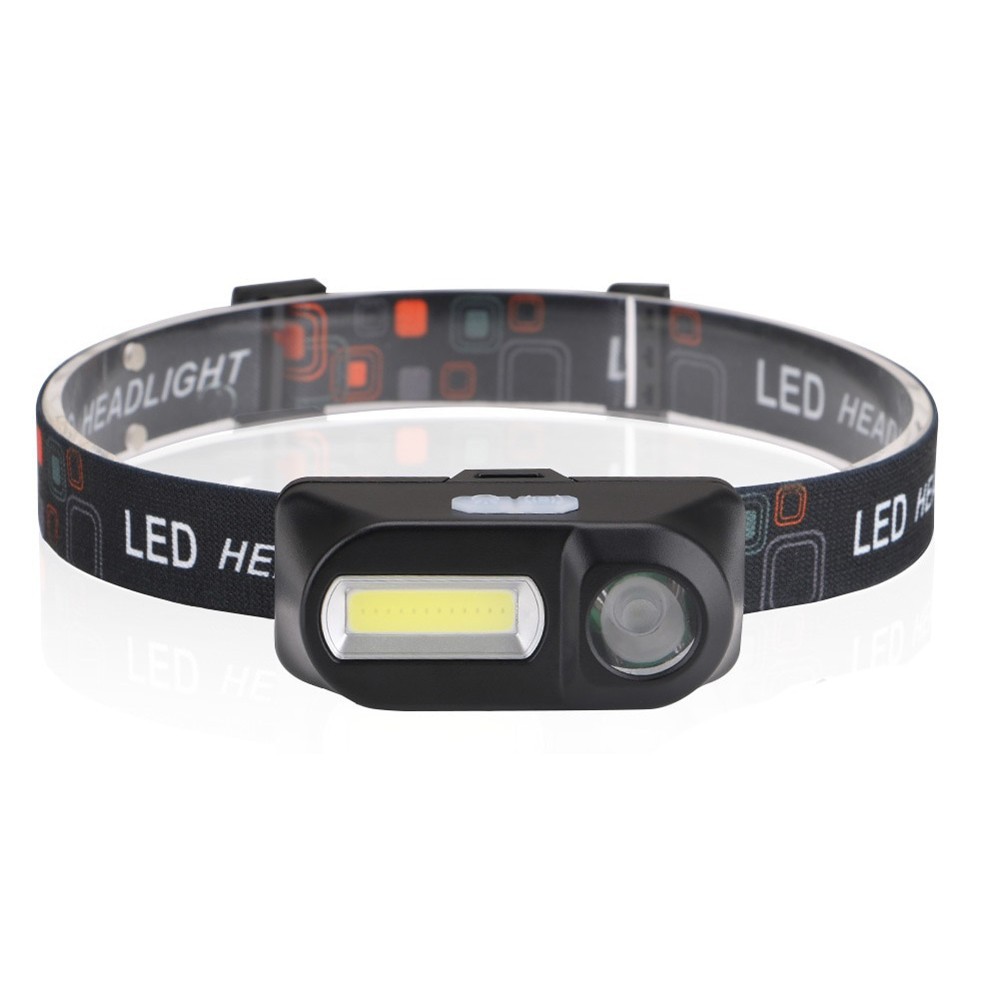 Senter LED LAMPU 3 Mode Camping Bisa CAS  TaffLED Headlamp Flashlight Headlight LED 3 Modes COB Grab medan KX-1804