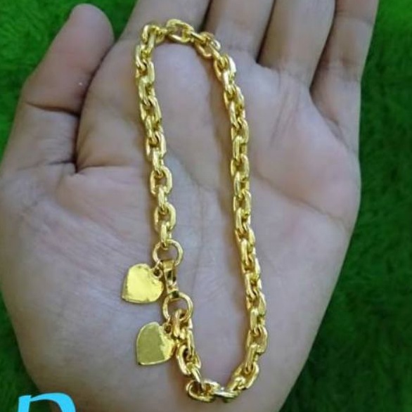GELANG  Nori  bulat LAPIS EMAS24K MURNI