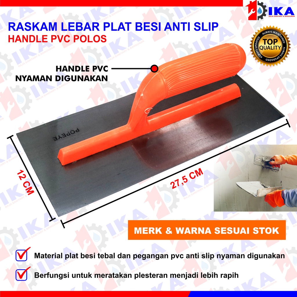 RASKAM ROSKAM BESI PLASTIK /GERIGI ACI SEMEN ALAT TROWER PLASTERING SENDOK SEMEN PASANG KERAMIK GIG