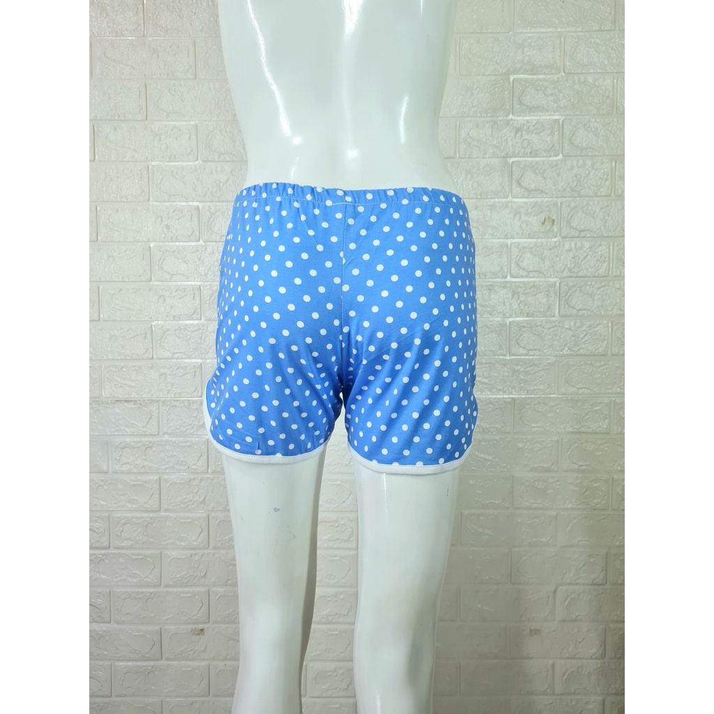 Summer Pants Celana Pendek Wanita - Blue Polkadot Fit to S