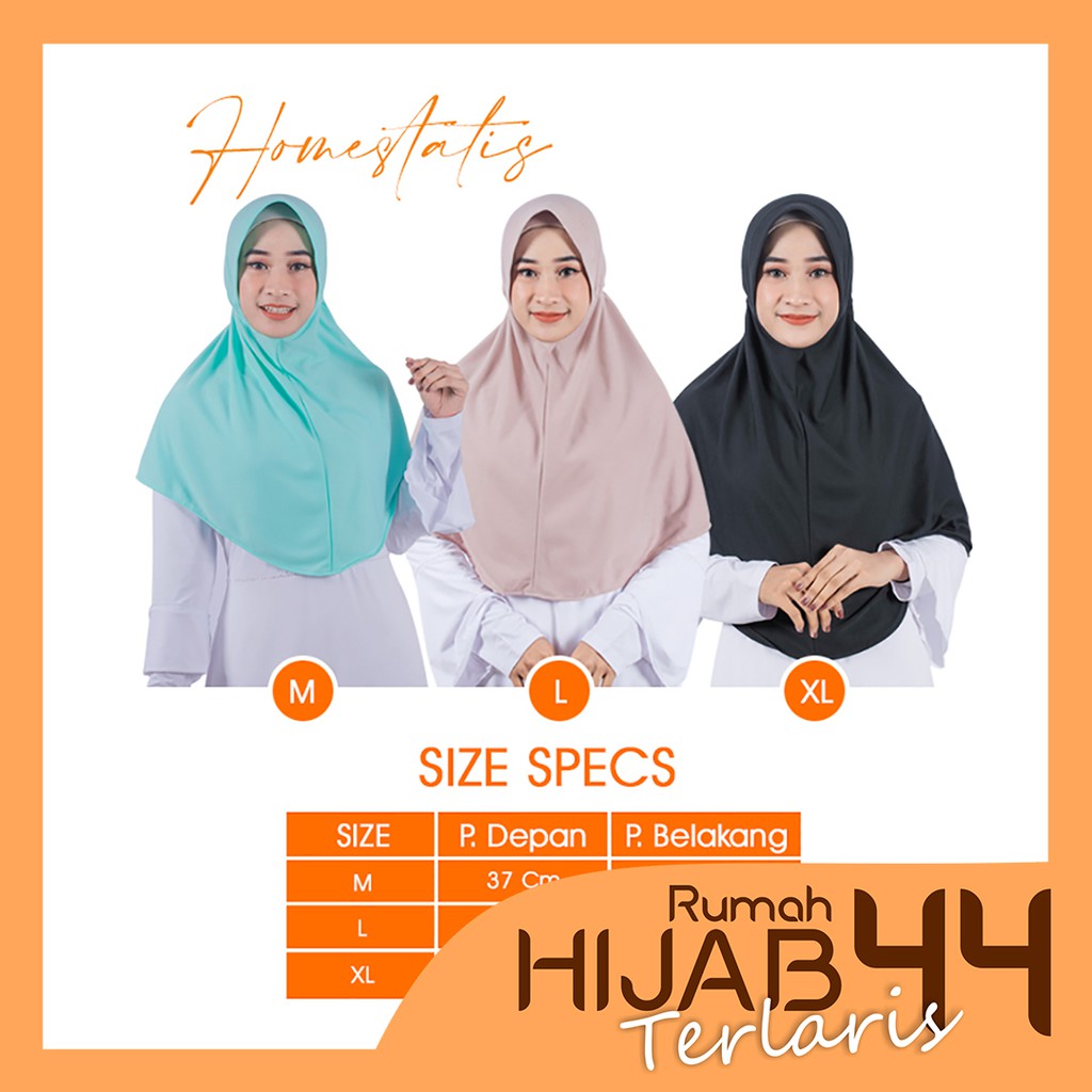 Terlaris!! Hijab SANTAI Size L | Jilbab Serut Instan Pet Kecil Antem | Kaos Kerudung Bergo