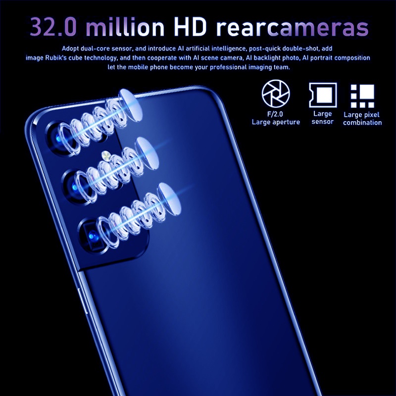 Galaxy S21Ultra handphone android 4G/5G 6+128GB hp murah 500 ribuan Garasi resmi 6.1inch hp cuci gudang Dual SIM Dual Standby Full screen gembok sidik jari Fast Delivery-1