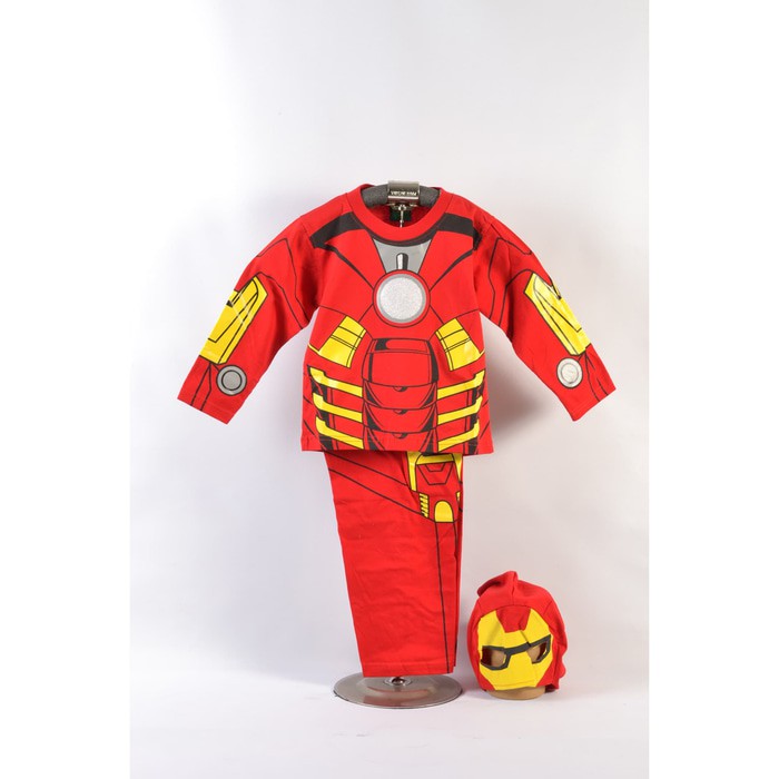 Baju Kostum Anak Superhero Iron Man Setelan Panjang Karakter