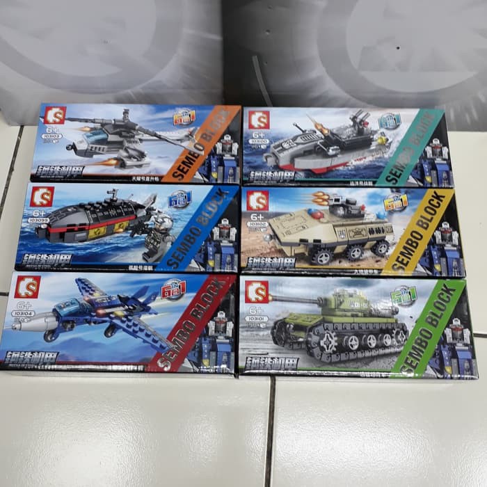 ITN - sembo block 103099-103104 6in1 mecha of steel
