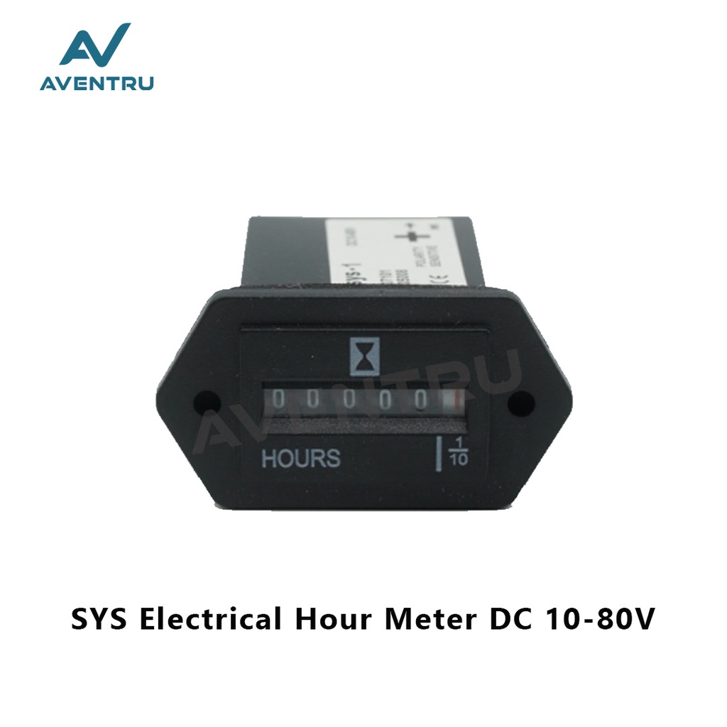 SYS HourMeter DC 12V-36V 10-80V 220V AC Hour Meter Generator Tractor Mesin Boat Excavator Engine