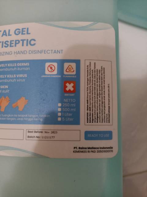 Total gel antiseptic 5 liter