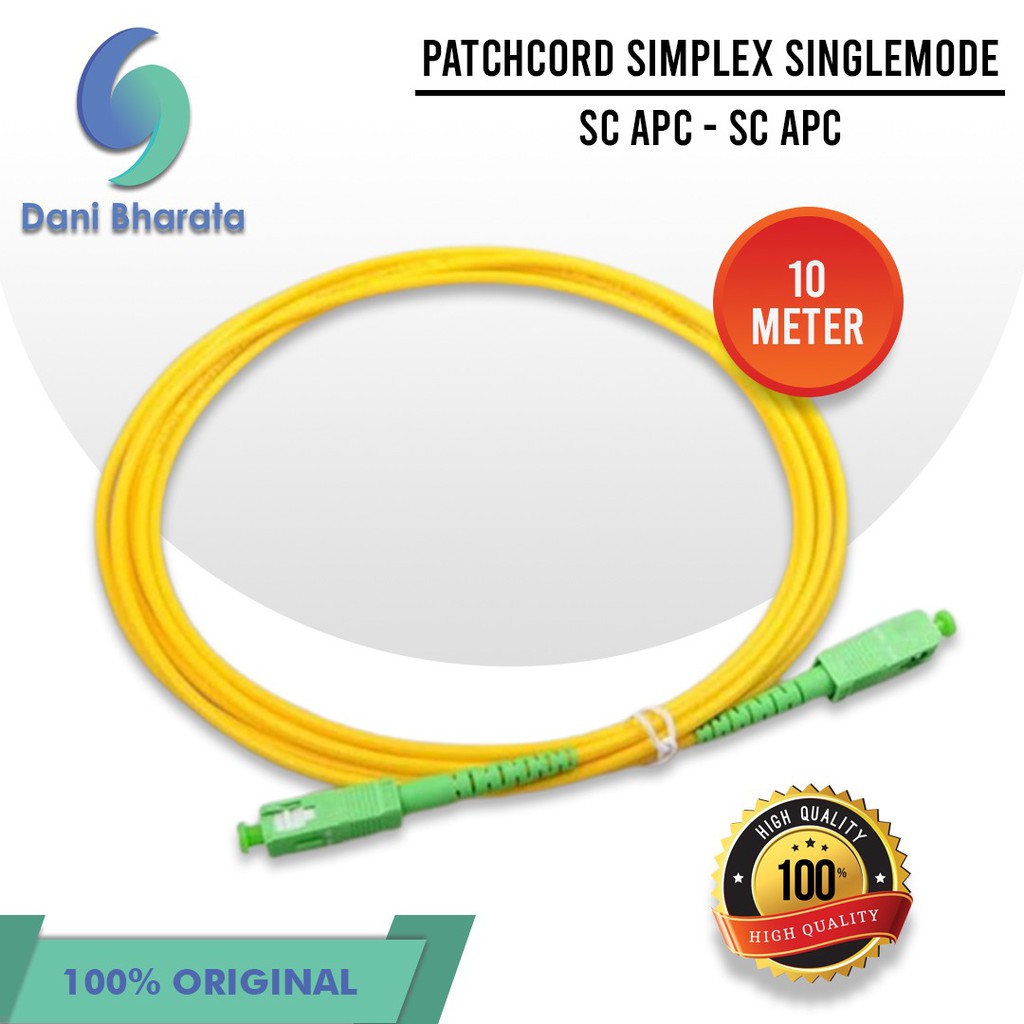 Kabel Patchcord 10 Meter SC APC To SC APC SM Kabel Jumper Fiber