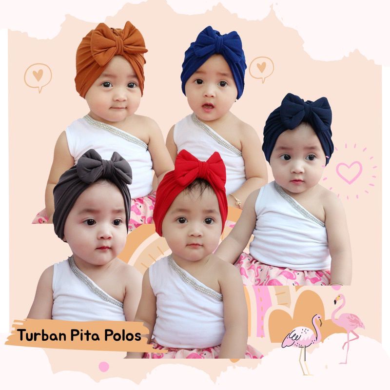 Turban Bayi Turban Pita Kupu Kupu