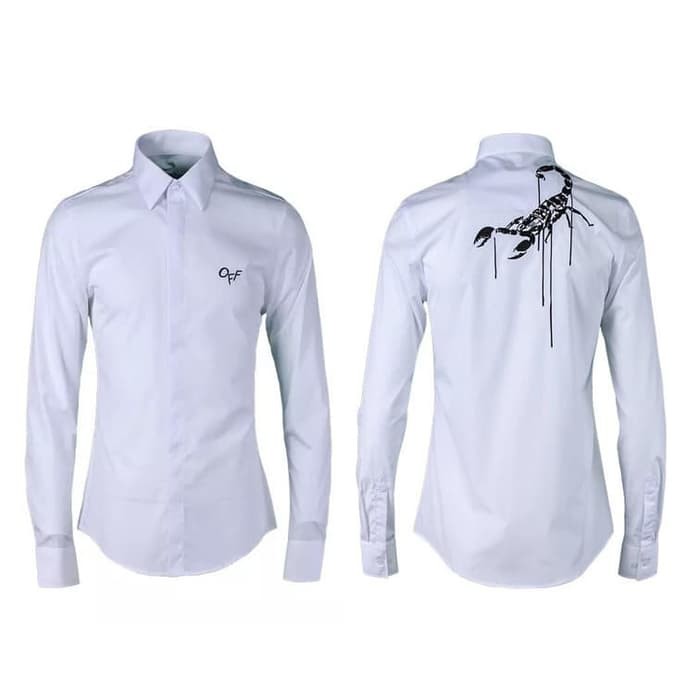 Kemeja Slimfit Pria Katun Lengan Panjang Cardinal Original Eakai1 YE660 [Off Scorpio White Ot] Kem