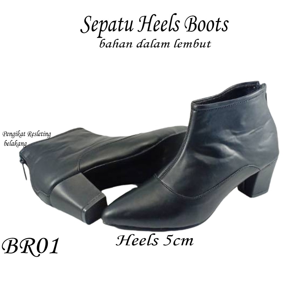 Emye BR01 Sepatu Heels Boots Formal Kantor Wanita Elegan Murah