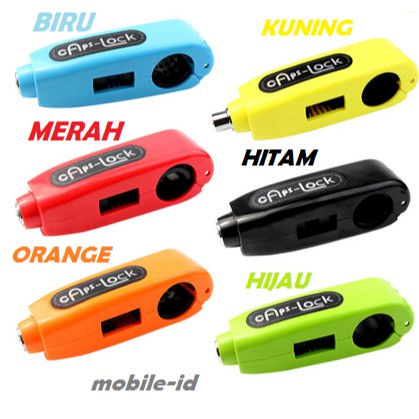 [LAGI PROMO 5.5] GEMBOK MOTOR CAPSLOCK PENGAMAN KUNCI STANG MOTOR ANTI MALING-HIJAU
