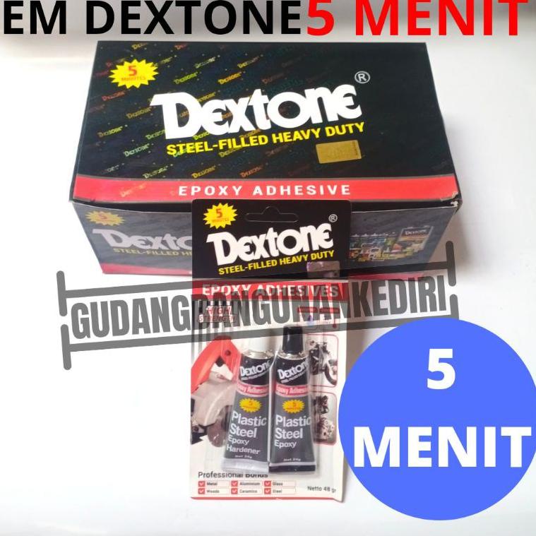 

(X1F8) ★ [PROMO] LEM BESI DEXTONE 5 MENIT 5MENIT EPOKSI EPOXY 48gram //Harga@murah