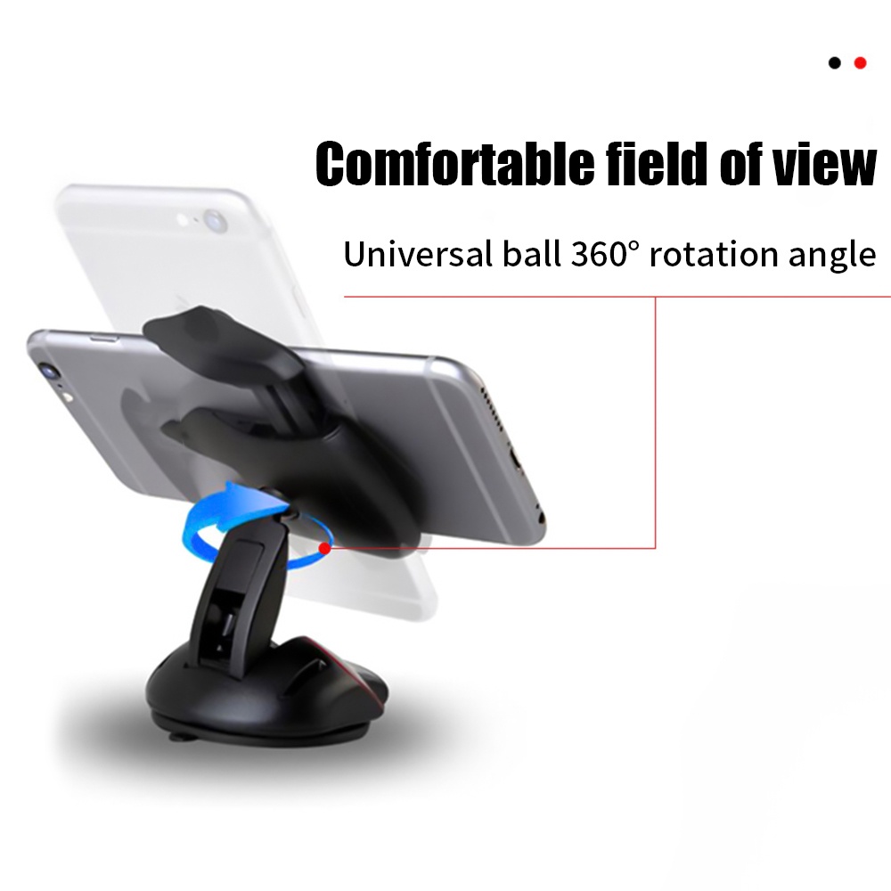 Bracket Holder Handphone Universal Bahan ABS Rotasi 360 Derajat Dengan Suction Cup Untuk Mobil