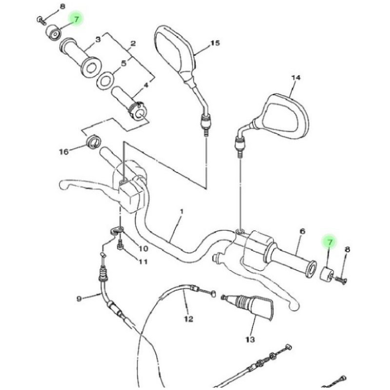 Jalu stang Vixion old original ygp
