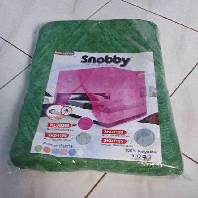Kelambu Kotak Anti Nyamuk Mosquito Net Polos Merk Snobby 180x200x150 Cm Murah Ecer Grosir Bestseller
