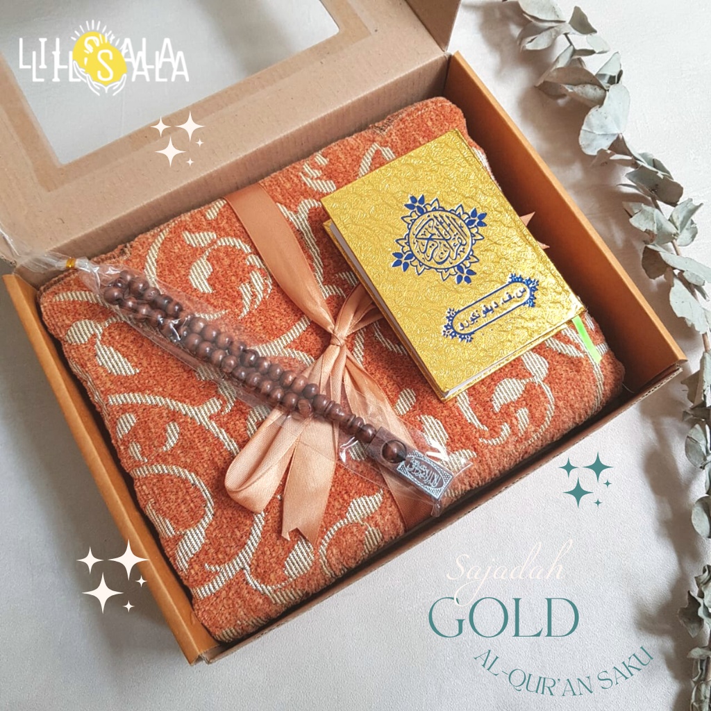 [BS9QT] PAKET SAJADAH TURKI S9 + AL QURAN  + BONUS TASBIH + PACKING BOX JINJING HAMPERS GURU KADO GURU