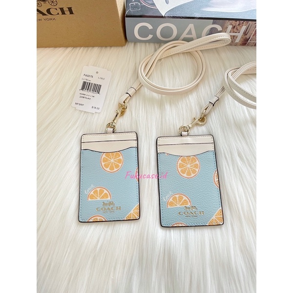 

Coach Hawaiian Blue Orange Lanyard || Name Tag || ID Card Holder