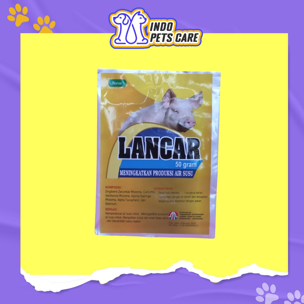 JAMU PERLANCAR ASI BABI - LANCAR BABI PIG POWDER 50GR - TINGKATKAN PRODUKSI AIR SUSU INDUK TAMASINDO