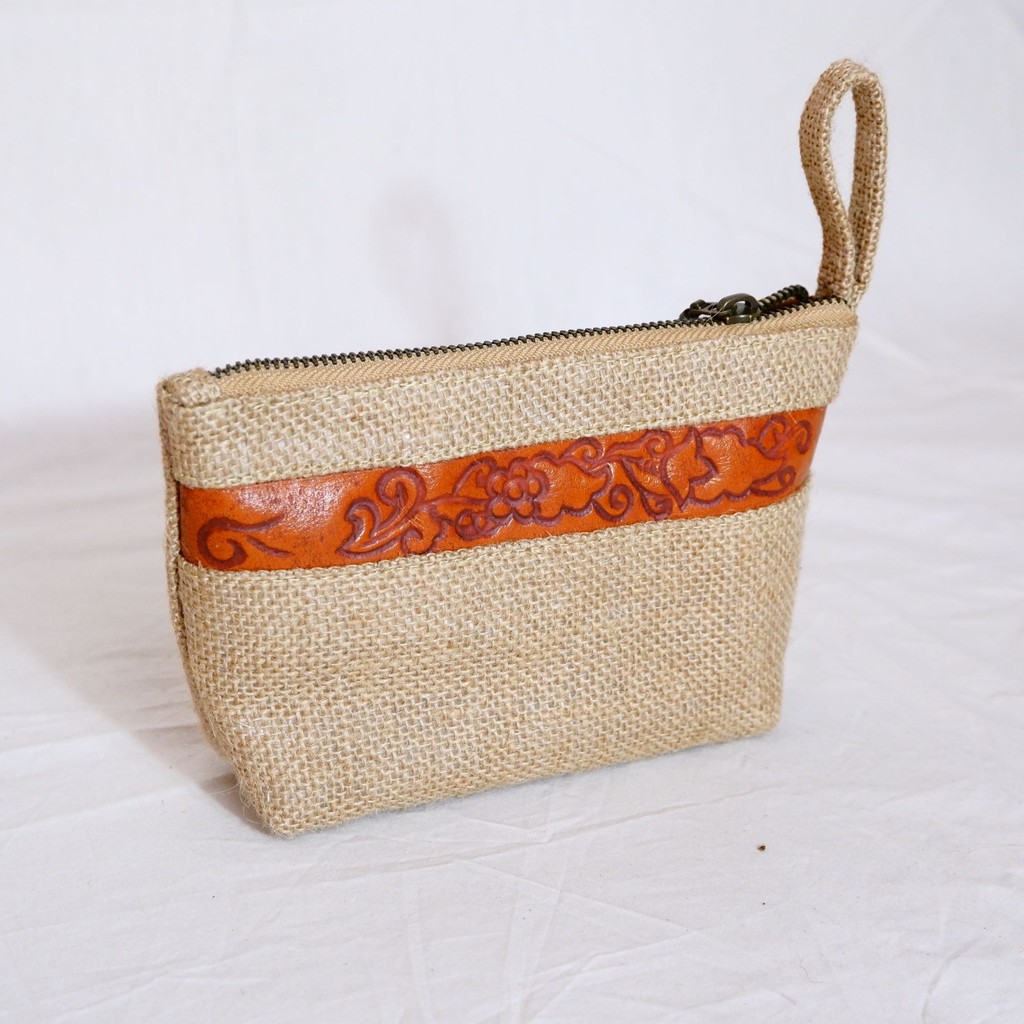 EthneeQ Akusara - Ordinary Pouch - Burlap Bag - Dompet goni - Dompet kosmetik goni