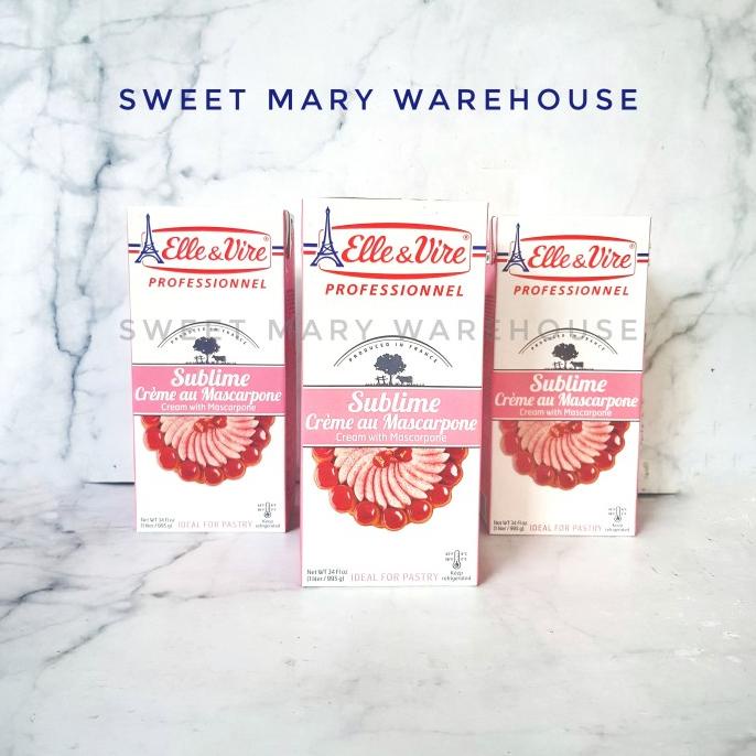 

(BISA COD) Elle & Vire Sublime Cream with Mascarpone 1 Liter MURAH