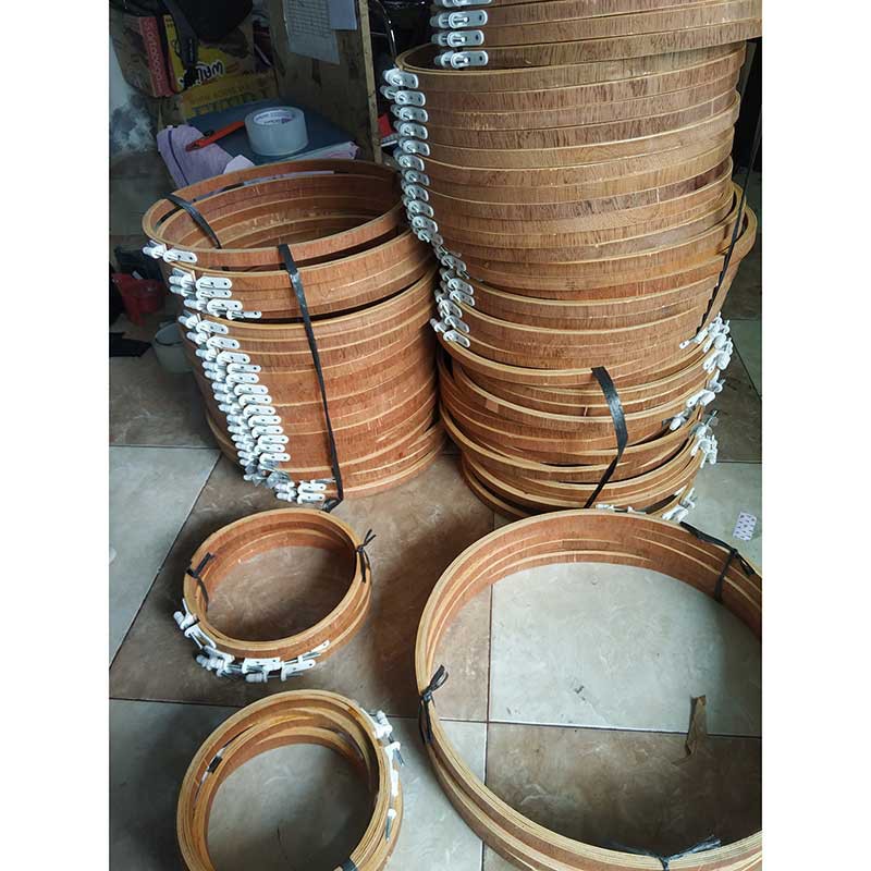 Ram Pidangan Pembidang Midangan Kayu Embroidery Hoop Diameter 10-35 cm