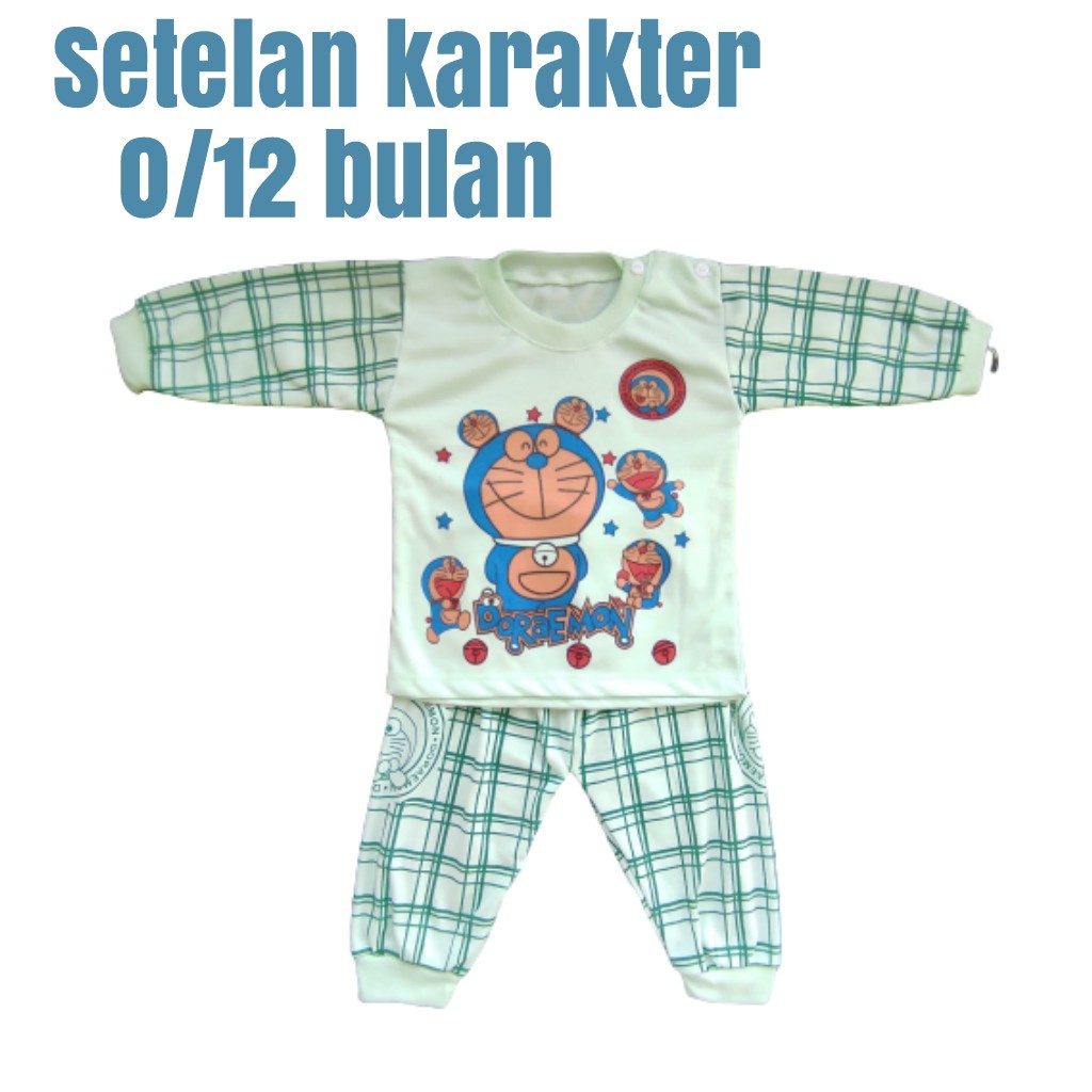 Setelan Oblong Bayi Tangan Panjang Piyama Baju Tidur 0-1 tahun