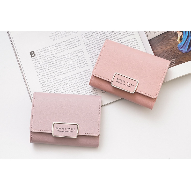 ( GS ) Dompet Wanita Cantik Dompet Lipat bahan Kulit Sintetis