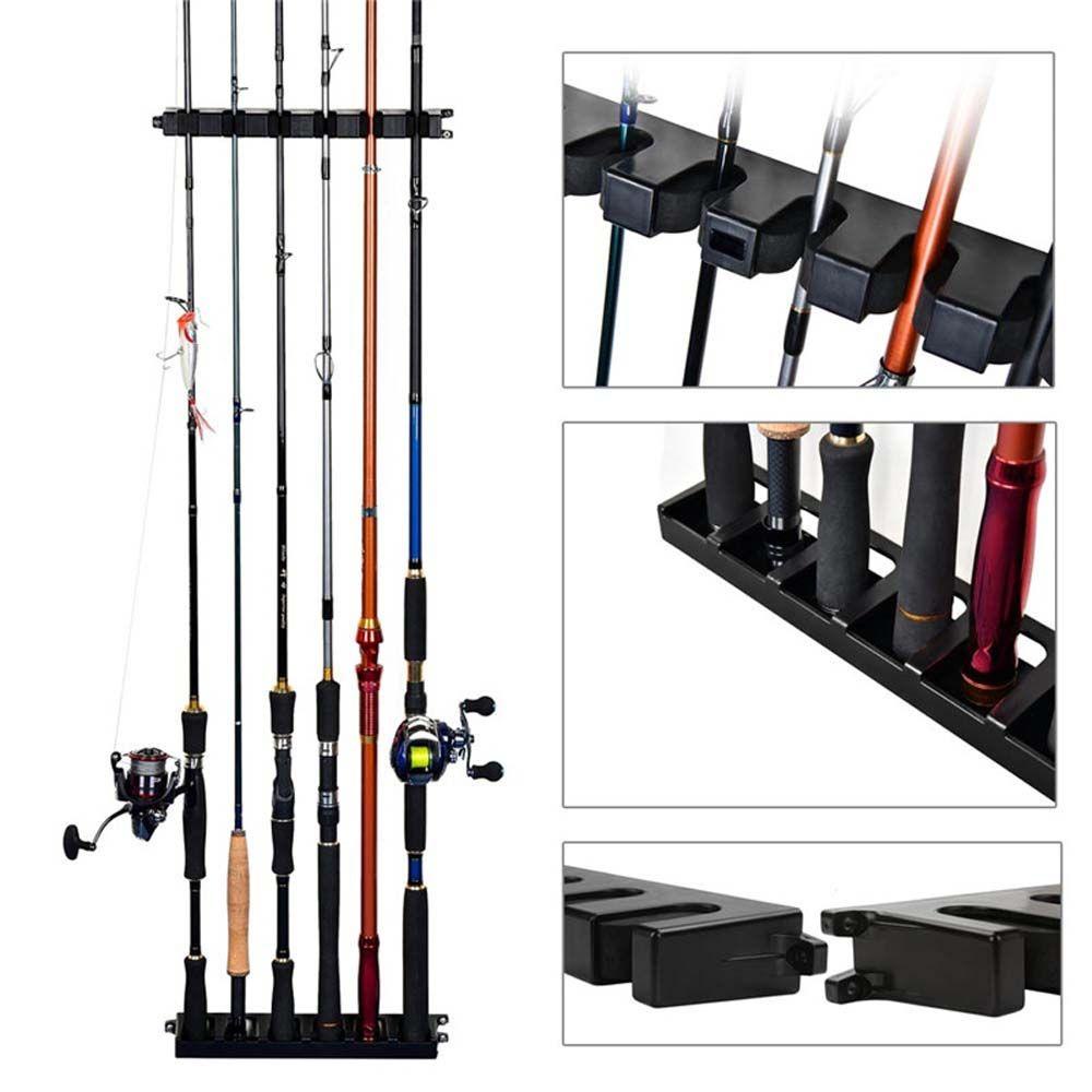 Agustinina Rak Joran Pancing Garasi Modular Rod Carrier Wall Mounted Fishing Accessories 6-batang Alat Pancing