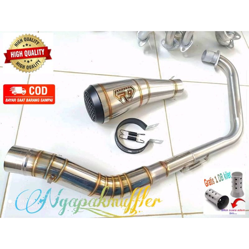 Knalpot Racing R9 GP H2 Vixion New CBR150 CB150 R R15 V3 V1 V2 V4 GSX SONIC MX KING ALL MATIC