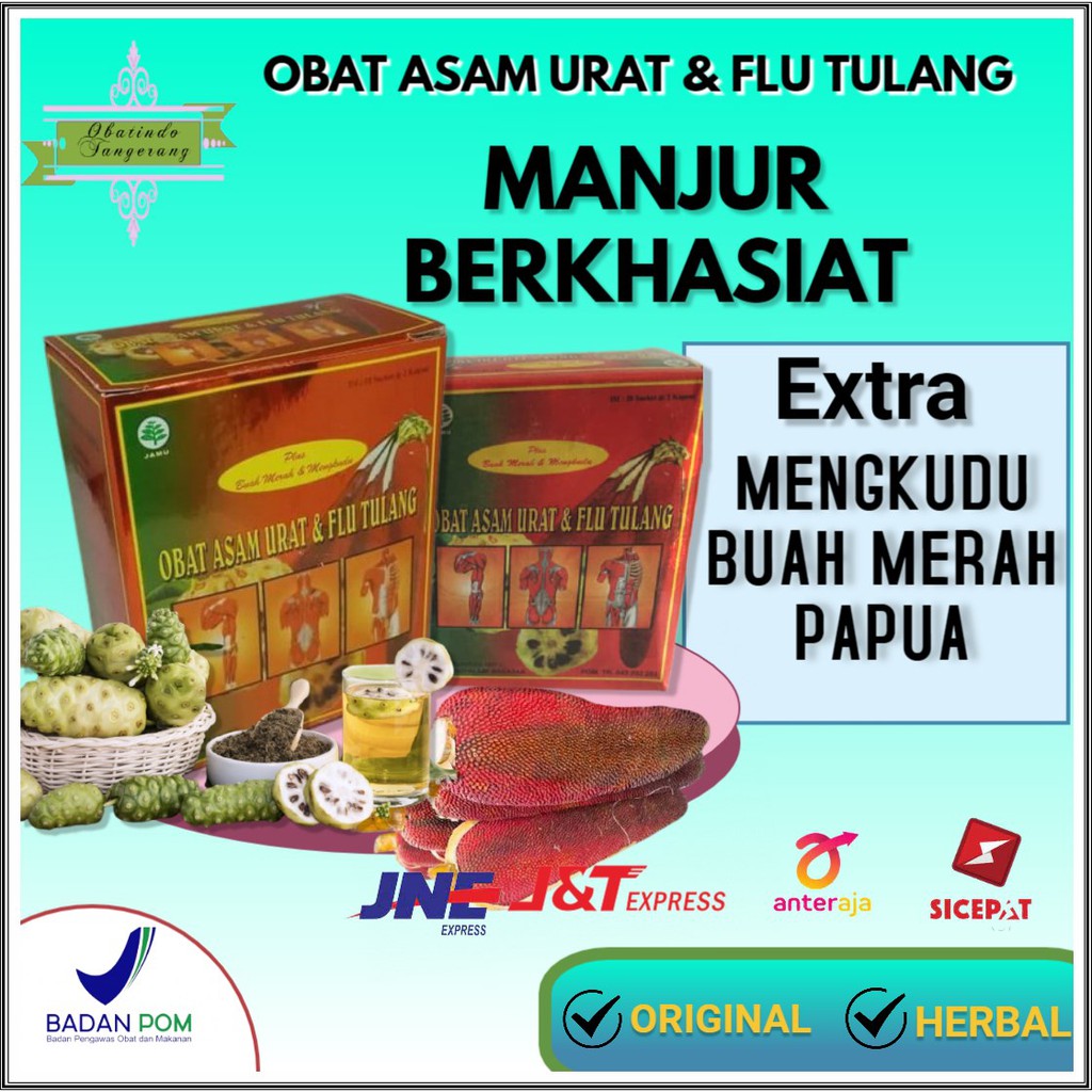 obat asam urat dan flu tulang Kapsul Extrak Buah Merah Dan Mengkudu Original isi 20 Sachet Per Box
