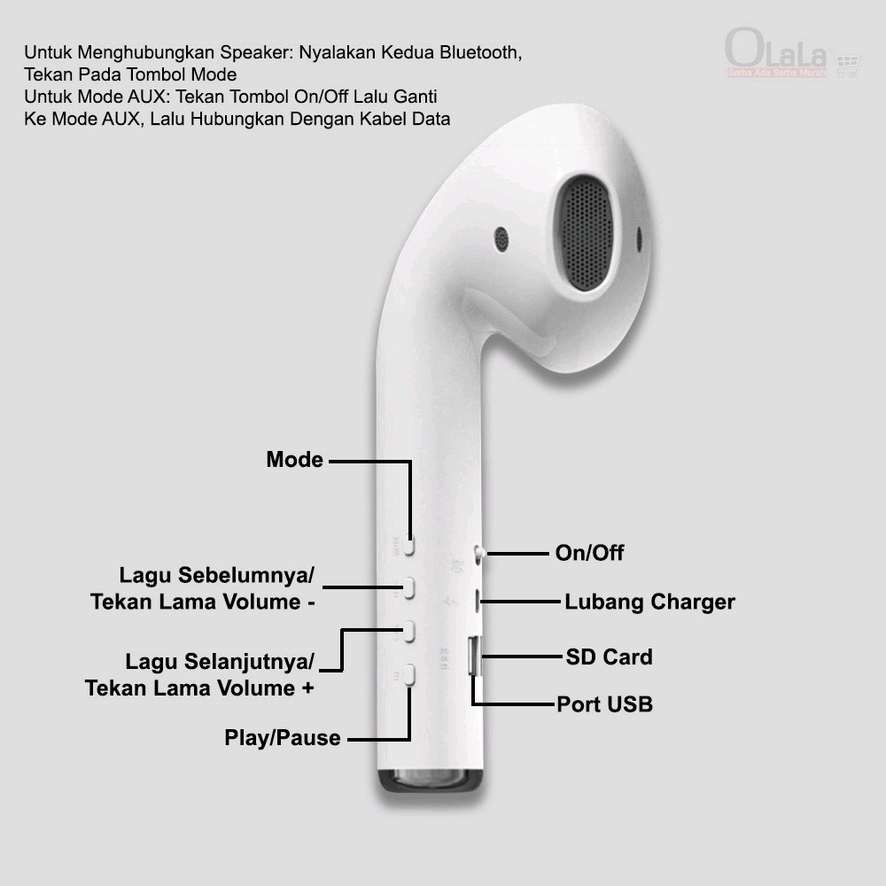 headset Bluetooth besar  OLLR-101