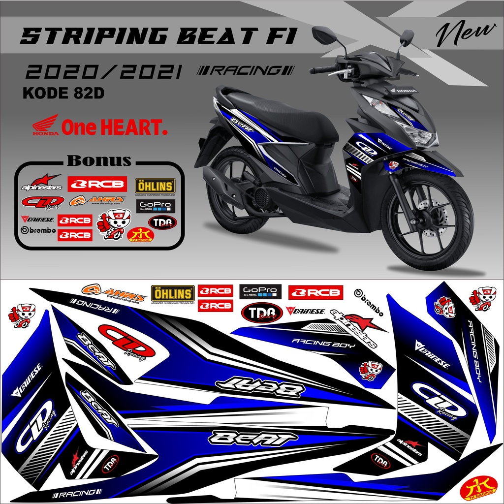 Stiker Lis Variasi Beat New Striping Beat New kode 82