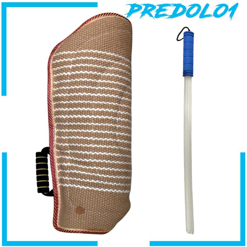 Dog Bite Sleeve Training Protector with Whip Agitation Stick for Work Dog