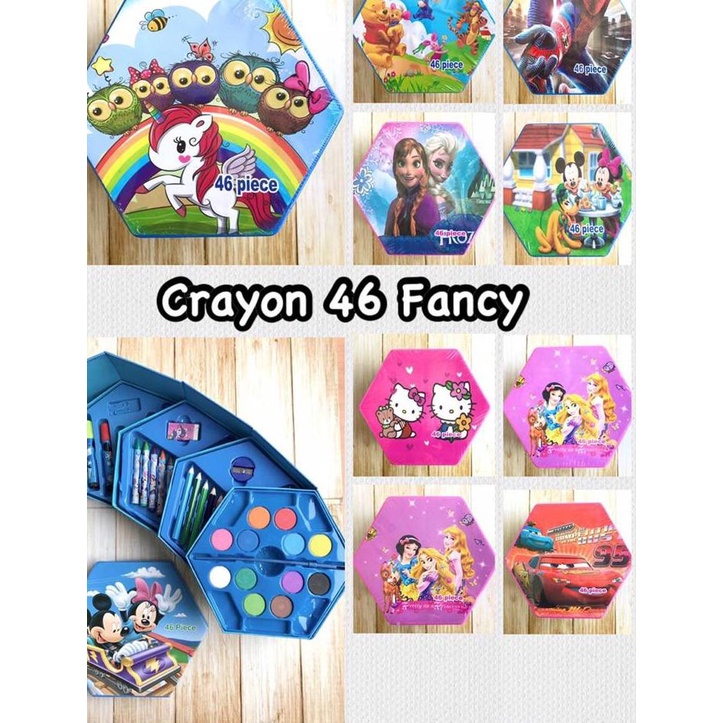 

Bisa COD [PAM]Crayon Box Set 46 Pcs grosir