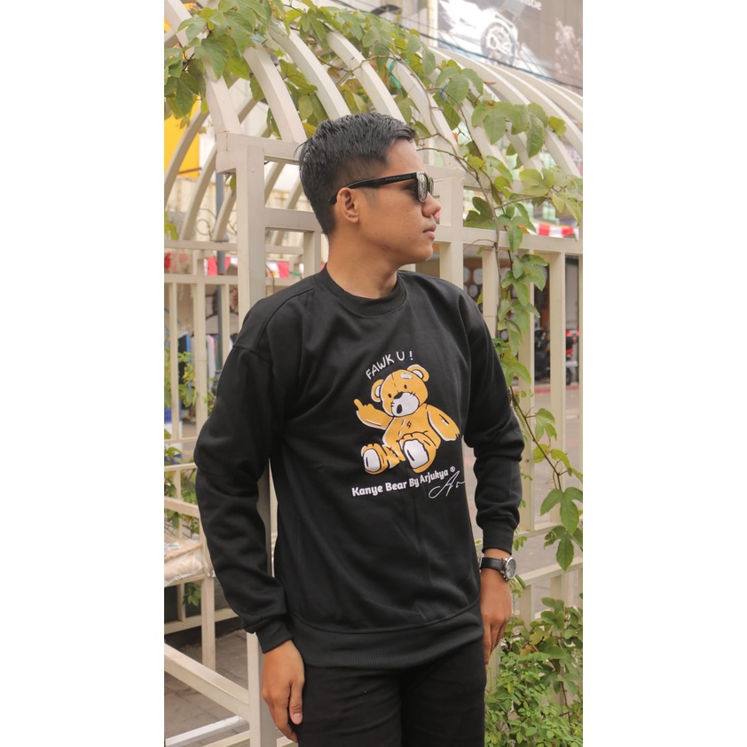 Crewneck Teddy Fawk U Black Arjukya