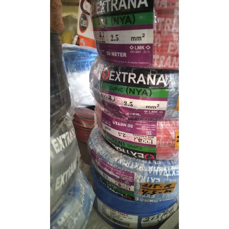 Kabel listrik NYA 2.5mm Extrana - kabel listrik SNI tembaga asli